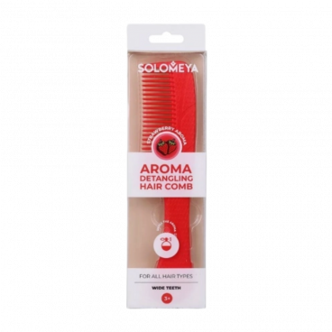 Solomeya Арома-расческа гребень с ароматом клубники - aroma detangling hair comb strawberry