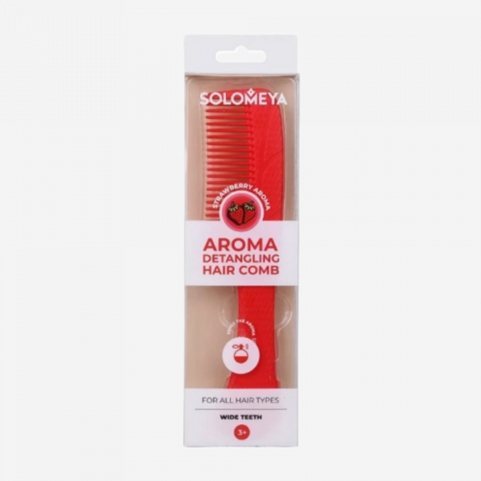 Solomeya Арома-расческа гребень с ароматом клубники - aroma detangling hair comb strawberry