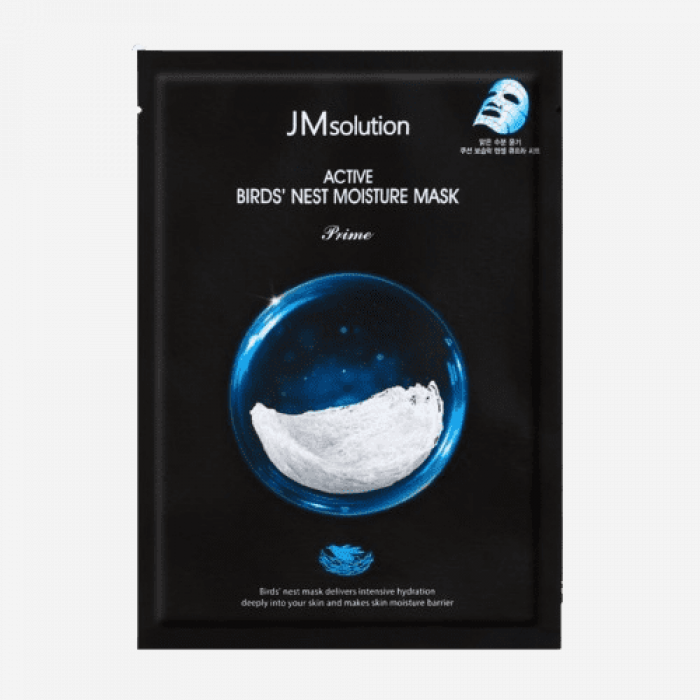 JMsolution Тканевая маска для лица ультратонкая с ласточкиным гнездом - Active Bird's Nest Moisture Mask Prime