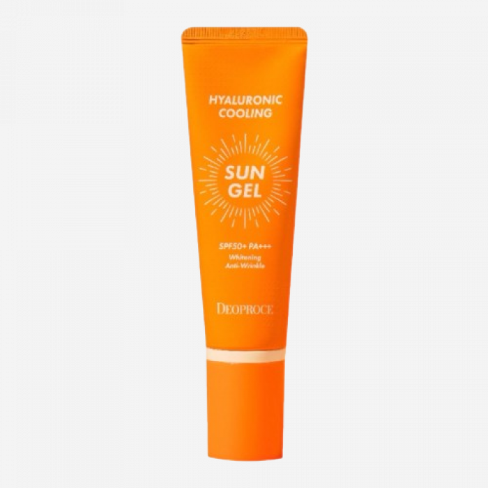 DEOPROCE Солнцезащитный гель для лица с гиалуроновой кислотой - Hyaluronic Cooling Sun Gel SPF 50+, 50 гр