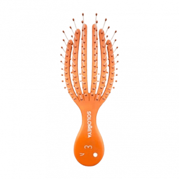 Solomeya Расческа для сухих и влажных волос Оранжевый  Осьминог мини- Detangling octopus brush ..