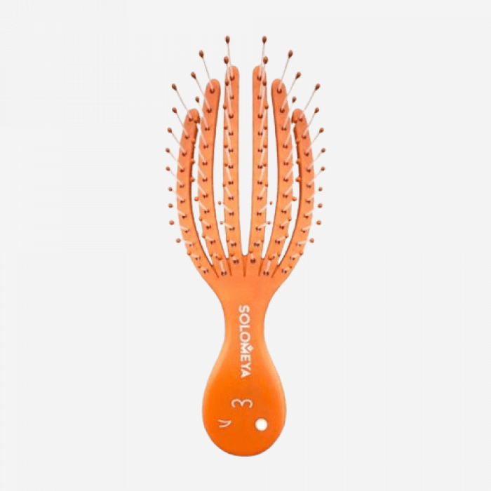 Solomeya Расческа для сухих и влажных волос Оранжевый  Осьминог мини- Detangling octopus brush for dry hair and wet hair mini Orange