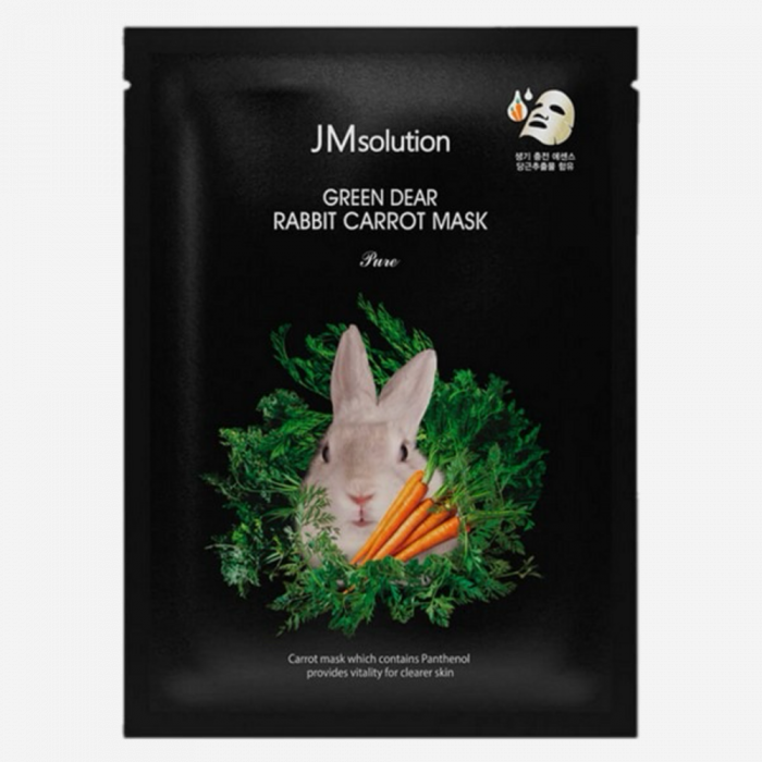 JMsolution Тканевая маска для лица успокаивающая с экстрактом моркови - Green Dear Rabbit Carrot Mask,30 мл