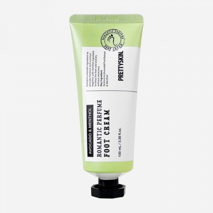 PrettySkin Крем для ног парфюмированный с авокадо и ментолом - Foot Cream Avocado & Menthol Romantic Perfume , 100 мл