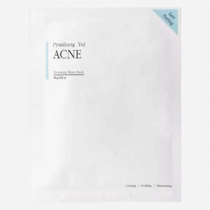 Pyunkang Yul Маска тканевая для борьбы с акне - Acne Dressing Mask Pack (4 пластинки), 18 гр