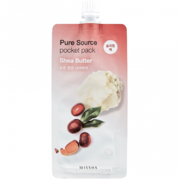 Missha Маска для лица компактная с маслом ши - Pure source pocket pack shea butter, 10мл