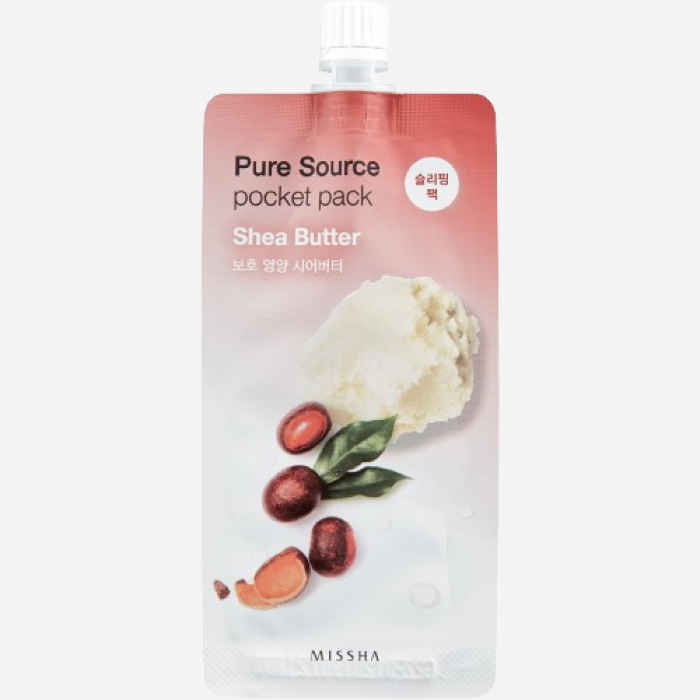 Missha Маска для лица компактная с маслом ши - Pure source pocket pack shea butter, 10мл