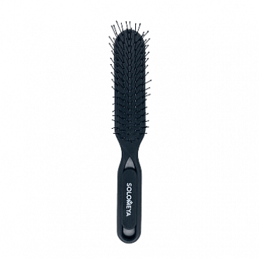 Solomeya Расческа-био для распутывания сухих и влажных волос Черная - Detangler Hairbrush for W..