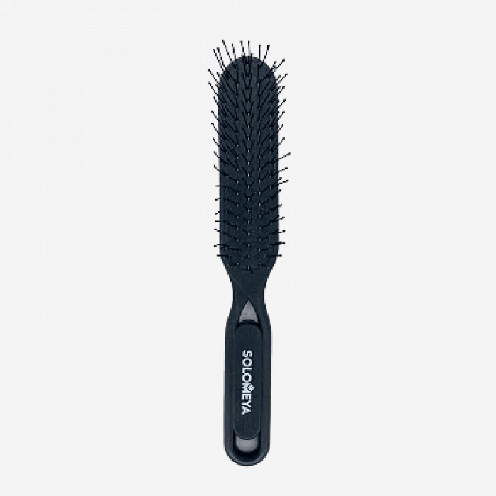 Solomeya Расческа-био для распутывания сухих и влажных волос Черная - Detangler Hairbrush for Wet & Dry Hair Black Aesthetic