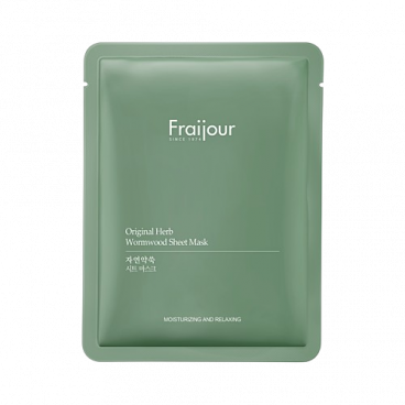 Fraijour Маска тканевая для лица - Original herb wormwood sheet mask, 23 мл