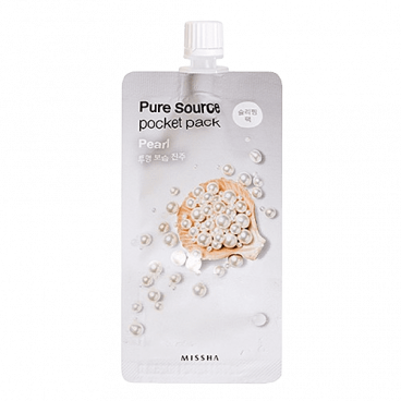 Missha Маска для лица компактная с жемчугом - Pure source pocket pack pearl, 10мл