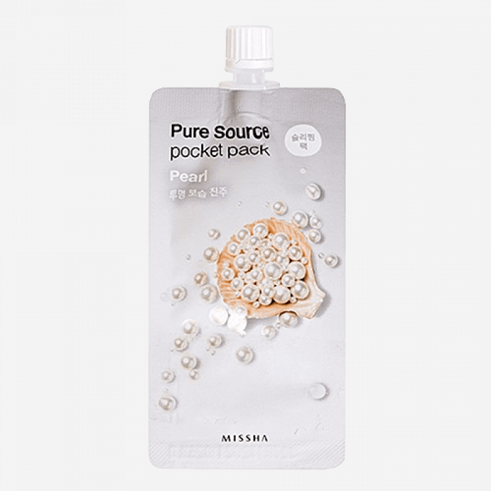 Missha Маска для лица компактная с жемчугом - Pure source pocket pack pearl, 10мл