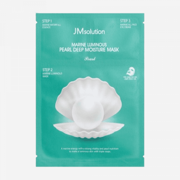 JMsolution Трёхшаговый набор для увлажнения кожи с жемчугом - Marine Luminous Pearl Deep Moisture Mask, 30 мл