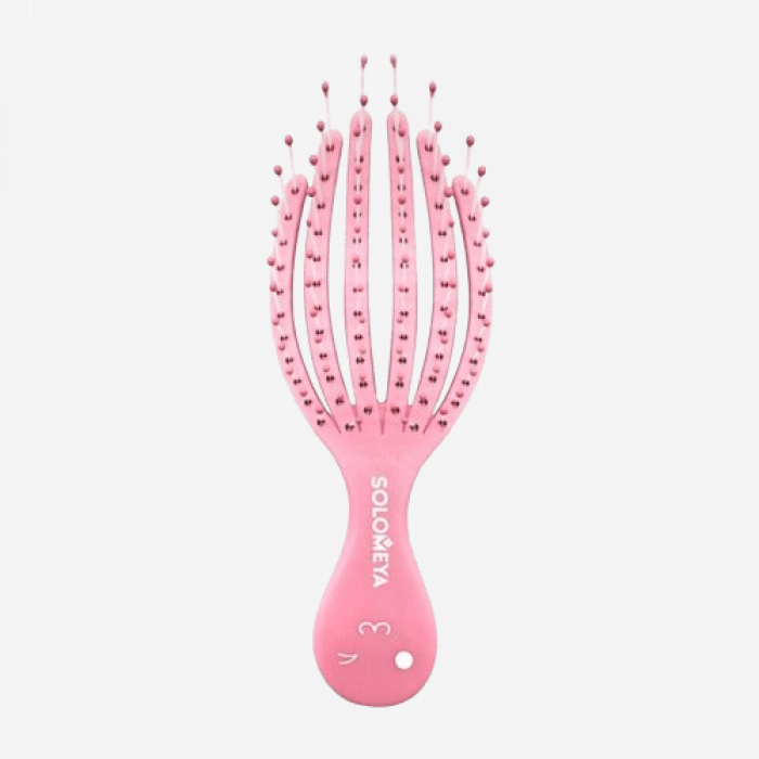 Solomeya Расческа для сухих и влажных волос Розовый  Осьминог мини - Detangling octopus brush for dry hair and wet hair mini Pink