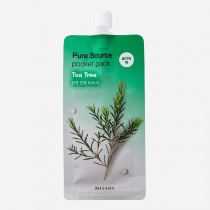 Missha Маска для лица компактная с чайным деревом - Pure source pocket pack tea tree, 10мл