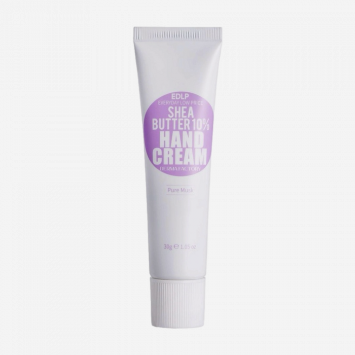 Derma Factory Крем для рук с маслом ши аромат мускуса - Shea butter 10% hand cream pure musk, 30 г