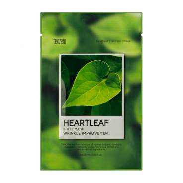 TENZERO Маска тканевая с экстрактом хауттюйнии - Heartleaf Sheet Mask, 25 мл