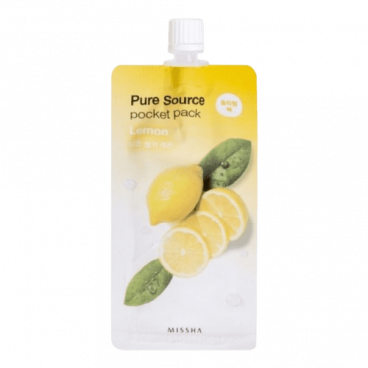 Missha Маска для лица компактная с лимоном - Pure source pocket pack lemon, 10мл