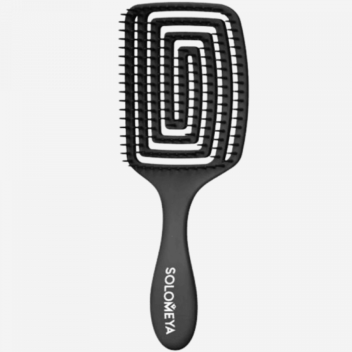 SOLOMEYA Расческа для сухих и влажных волос Аромат ВИНОГРАДА -  Wet Detangler Brush Paddle Grape MZ006