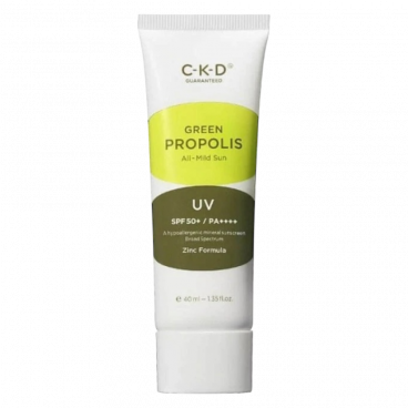 CKD Крем солнцезащитный с прополисом легкий - Green propolis all-mild sun SPF50+PA++++, 40мл