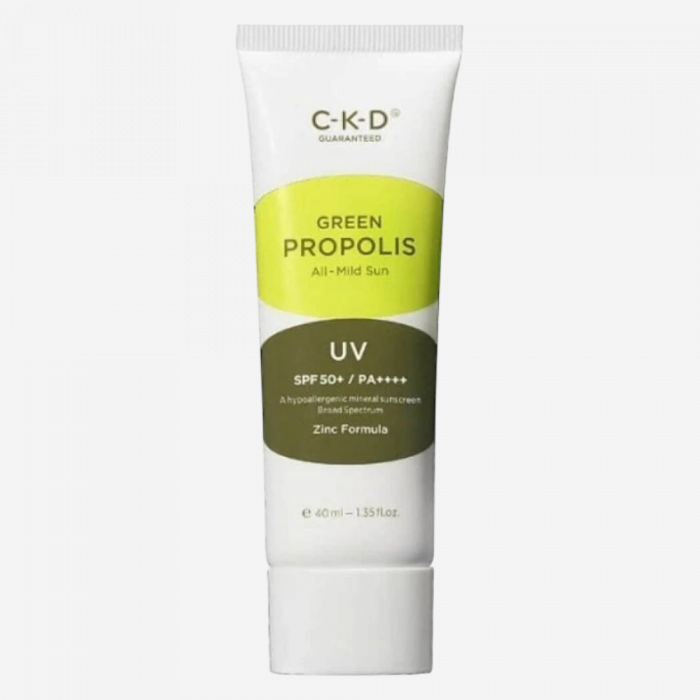 CKD Крем солнцезащитный с прополисом легкий - Green propolis all-mild sun SPF50+PA++++, 40мл